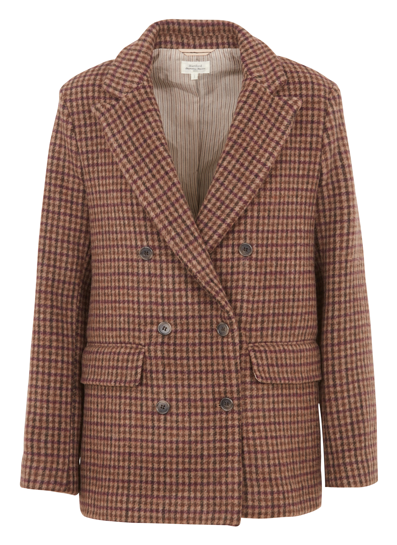 VELIZE - Veste tailleur droite imprimée | Marron