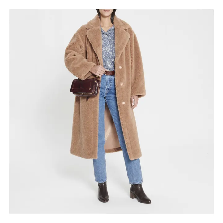 Stand Studio Manteau Maria Façon Fourrure | Camel