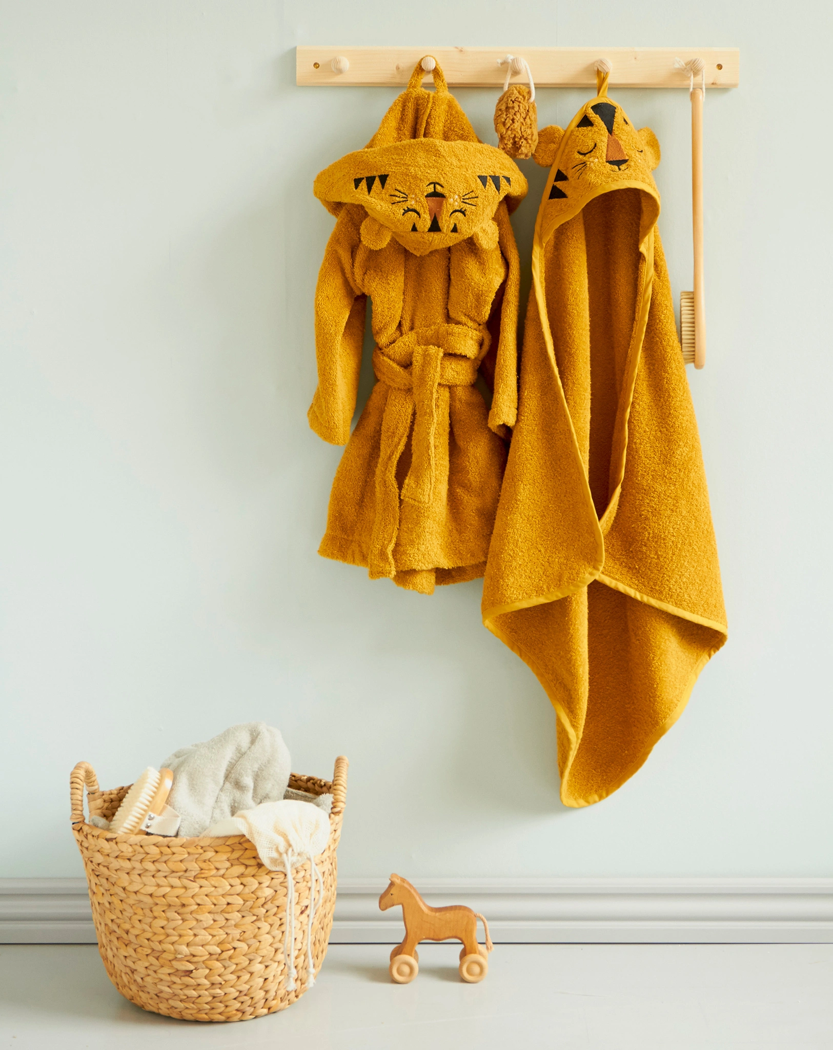 Bademantel TIGER in ochre