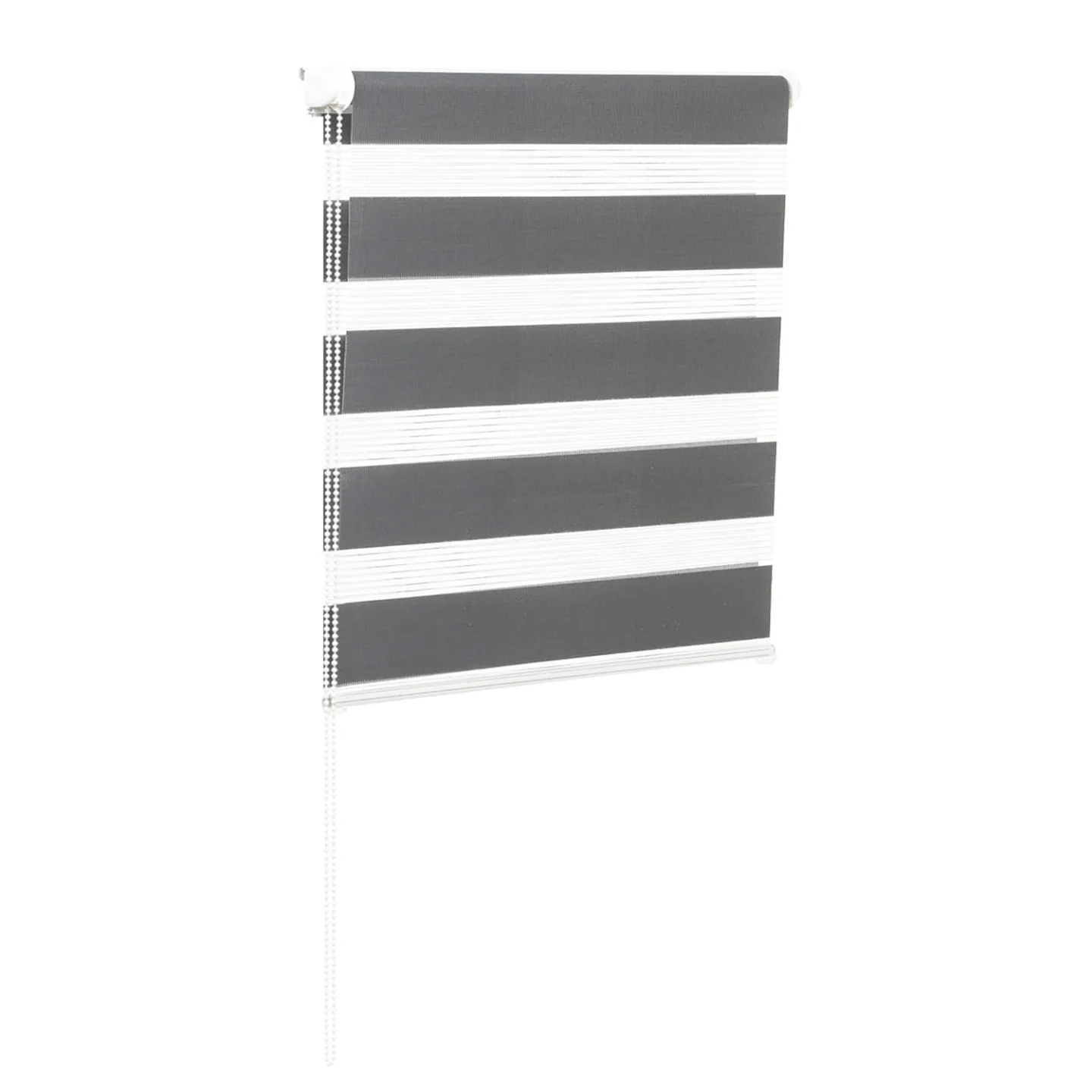 Lot de 2 stores enrouleurs zébrés jour nuit l.55 x H. max 170 CM gris
