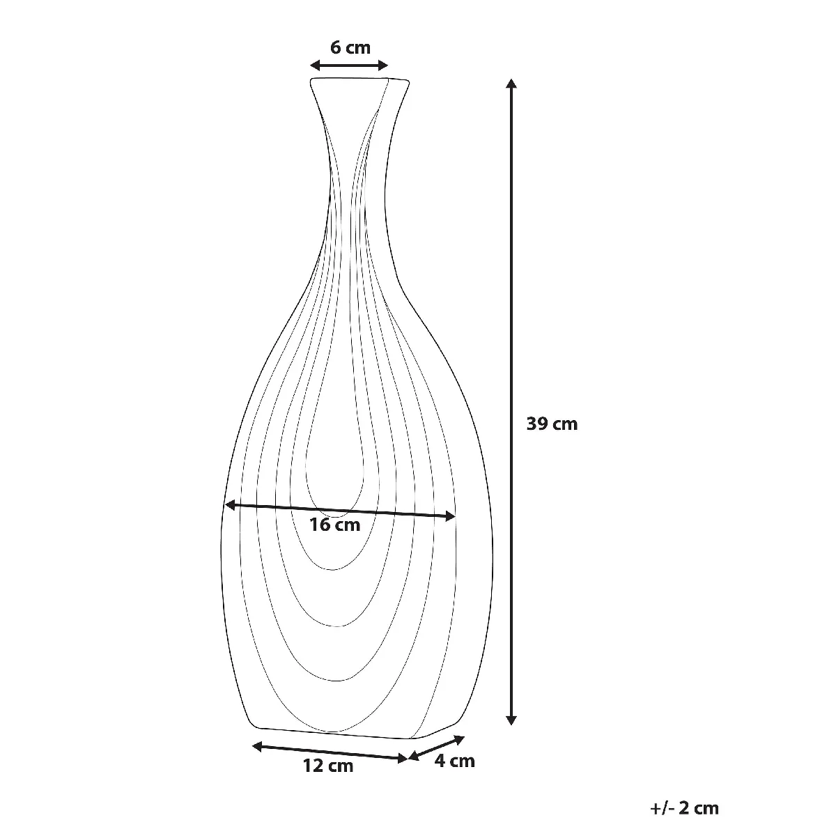 Beliani Vase THAPSUS Blanc