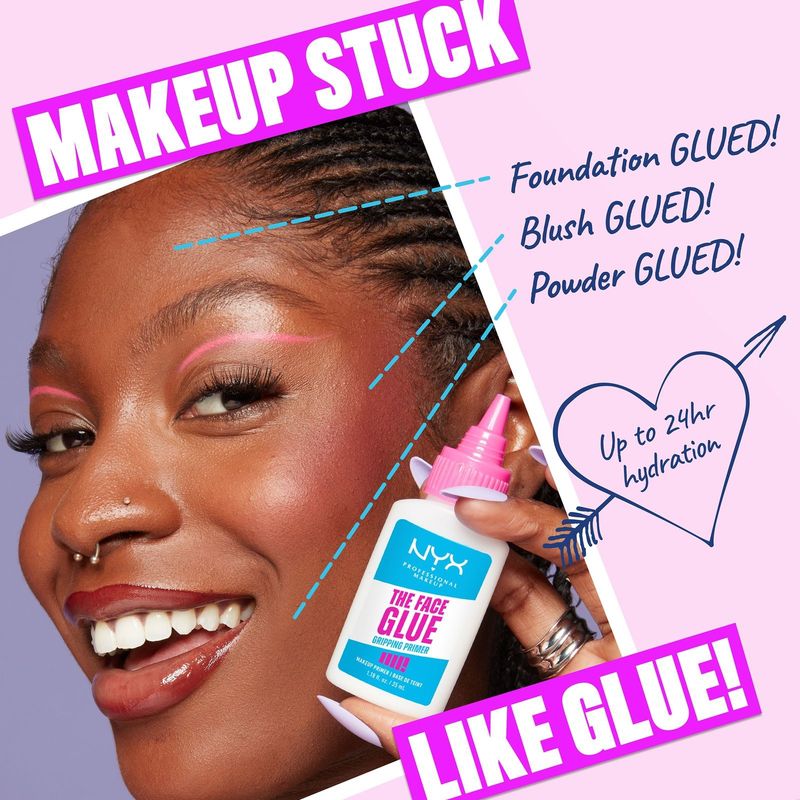 NYX Professional Make Up The Face Glue Primer - Voor een extra sterke en langdurige hold - Hydratatie tot wel 24 uur - 35 ml