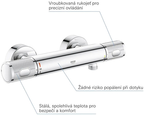 Grohe Quickfix douchemengkraan met thermostaat PRECISION FEEL chroom 34790000