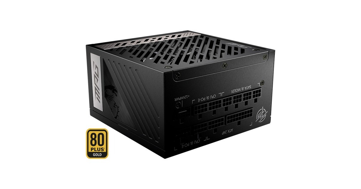 MSIMPG A850G PCIE5 modulaire 850 watt voeding   (Zwart, 6x PCIe)
