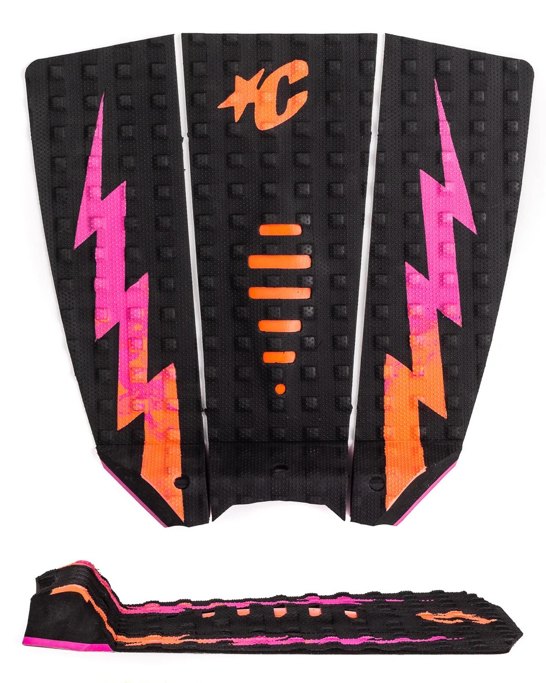 creatures of leisure PAD Grom Eugene Fanning Twin Ecopure  - 3 pièces Black Fluro Red Fade Pink