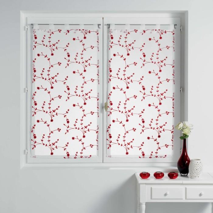 PAIRE DROITE PASSANTS 2X60X90CM PETITE FLEUR BLANC ROUGE