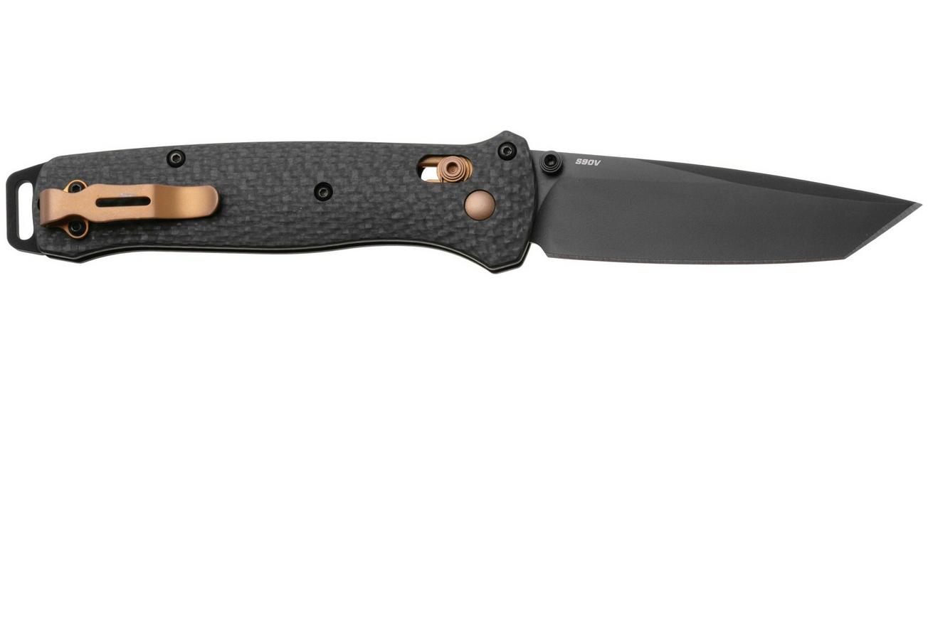 Benchmade Bailout 537BK-10 Black CPM S90V, Carbon Fiber, Dark Copper, zakmes