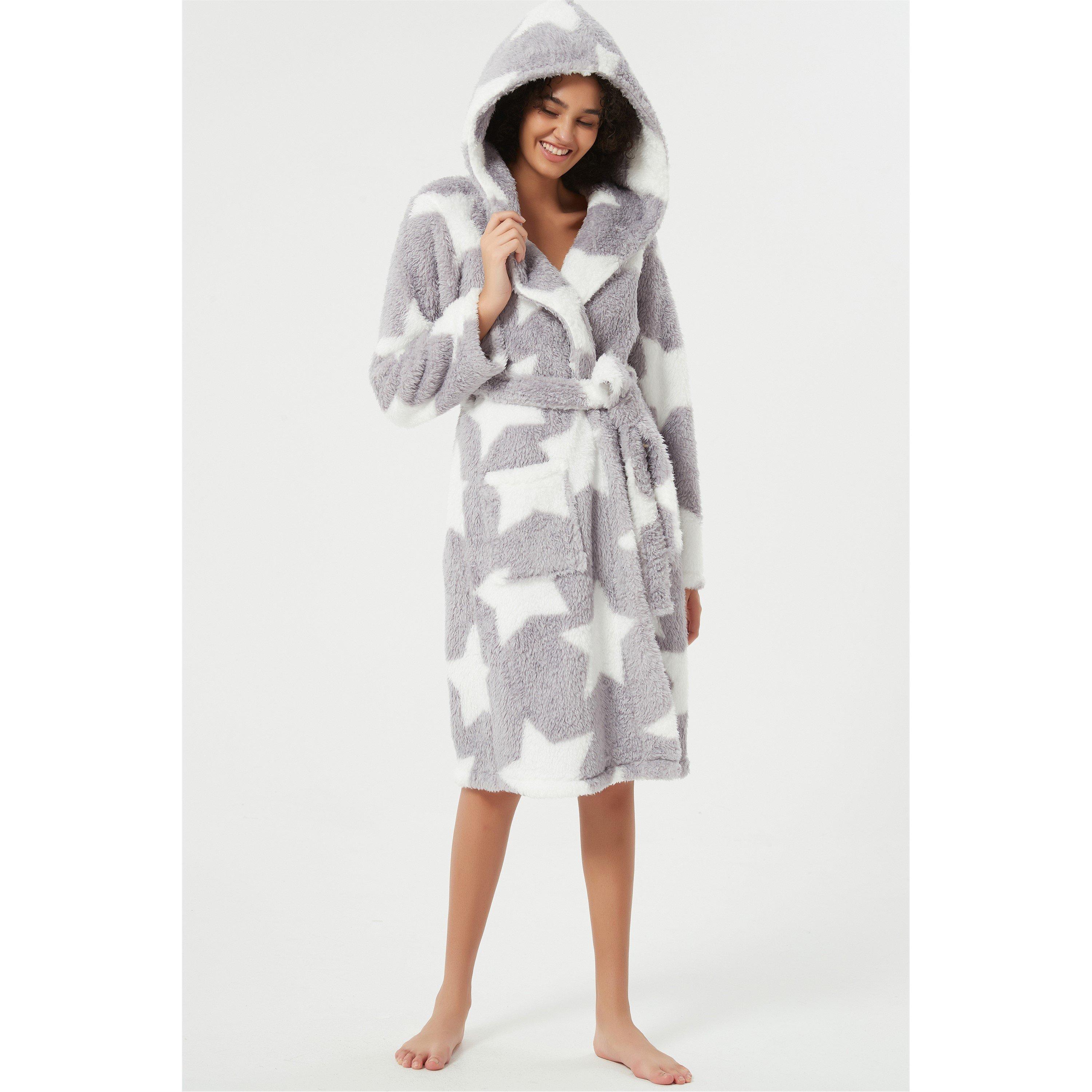 Linea Ladies Sherpa Star Dressing Gown