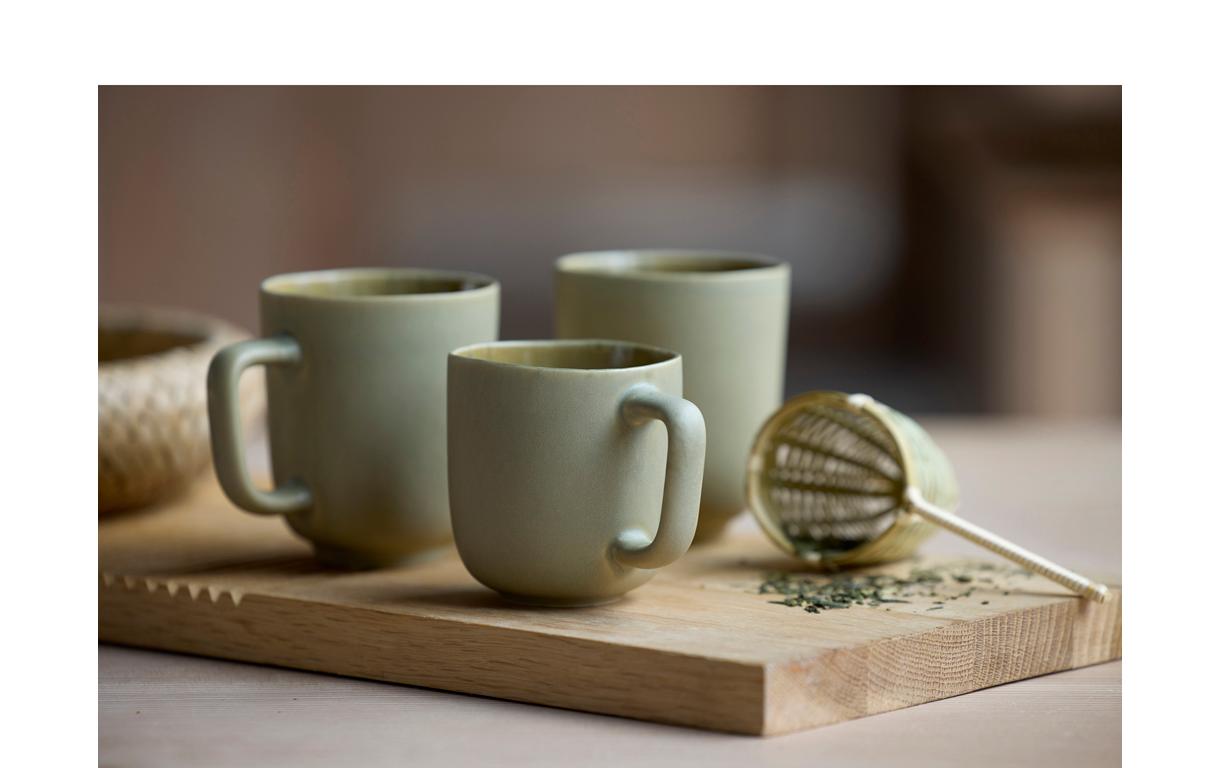 Kaffeetasse Shoku 330 ml, 6 Stück, GrünTassen-Set aus Steinzeug