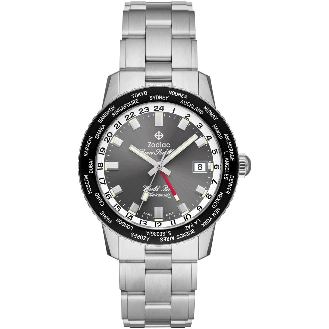 Zodiac Super Sea Wolf GMT World Time Automatic
