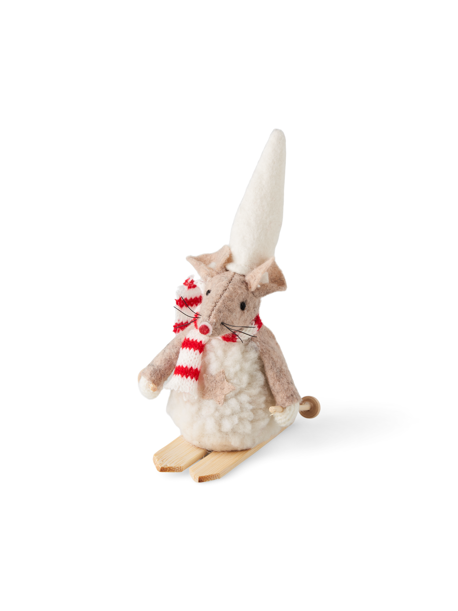 Dekorativ julemus | 8 cm. | Off White