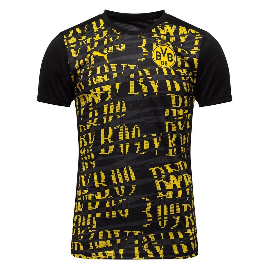 Dortmund T-shirt d'Entraînement Avant-Match - Noir/Faster Yellow