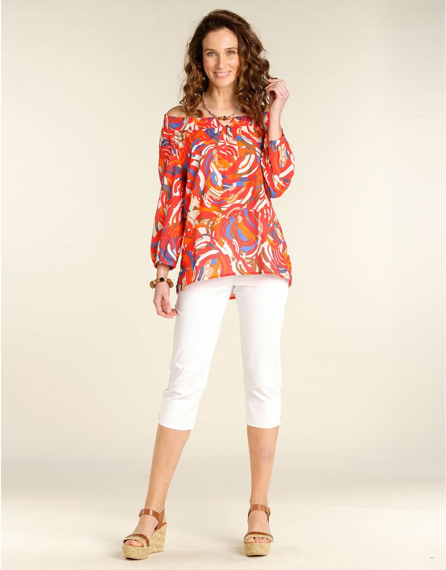 Blouse en coton rouge