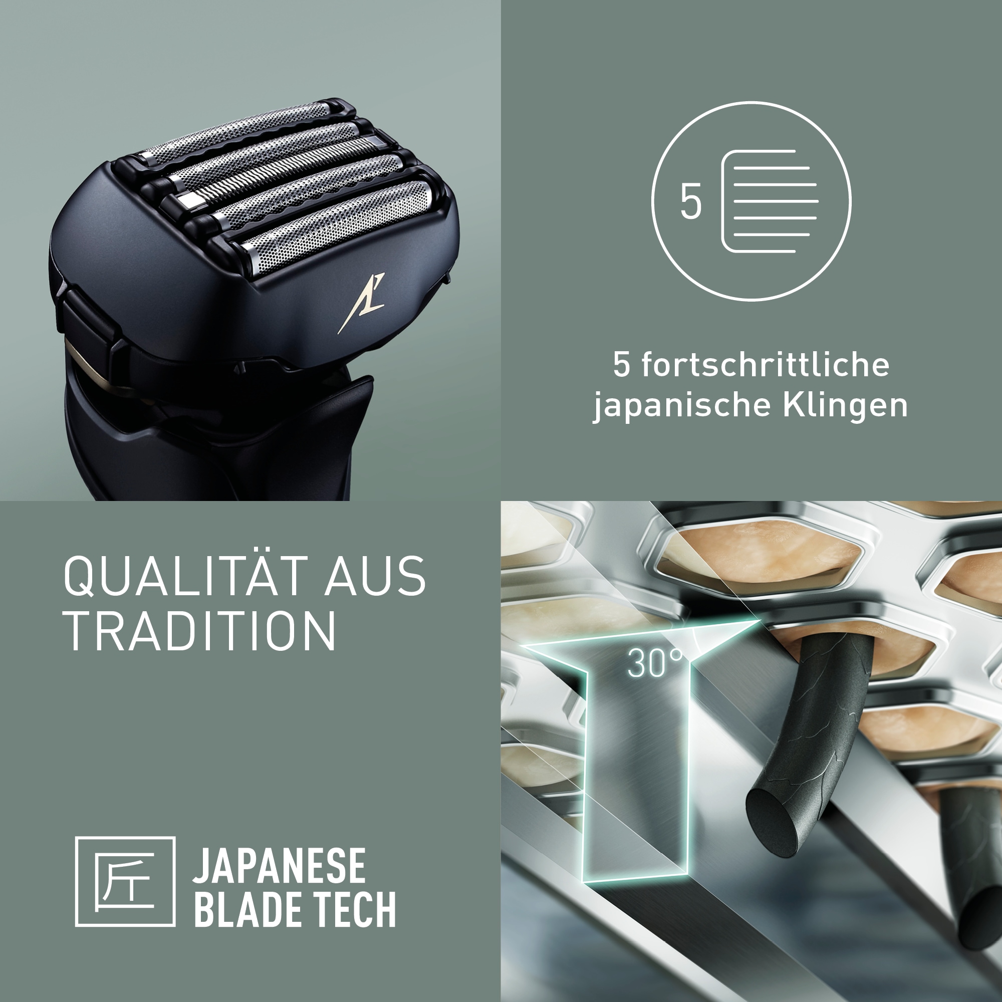 Panasonic Elektrorasierer »ES-LV97-K803, Nass/Trocken-Rasierer« Clean&Charge-Station ausklappbarer Langhaarschneider Linearmotor, inkl. Reinigungs-& Ladestation