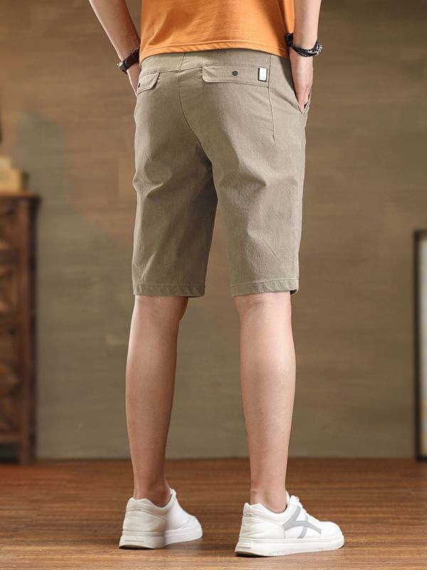 Denimic - Effen short met middelhoge taille