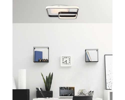 LED plafondlamp 42W 6000 lm 3000-6700K 40x40 cm Cava zwart/wit + afstandsbediening