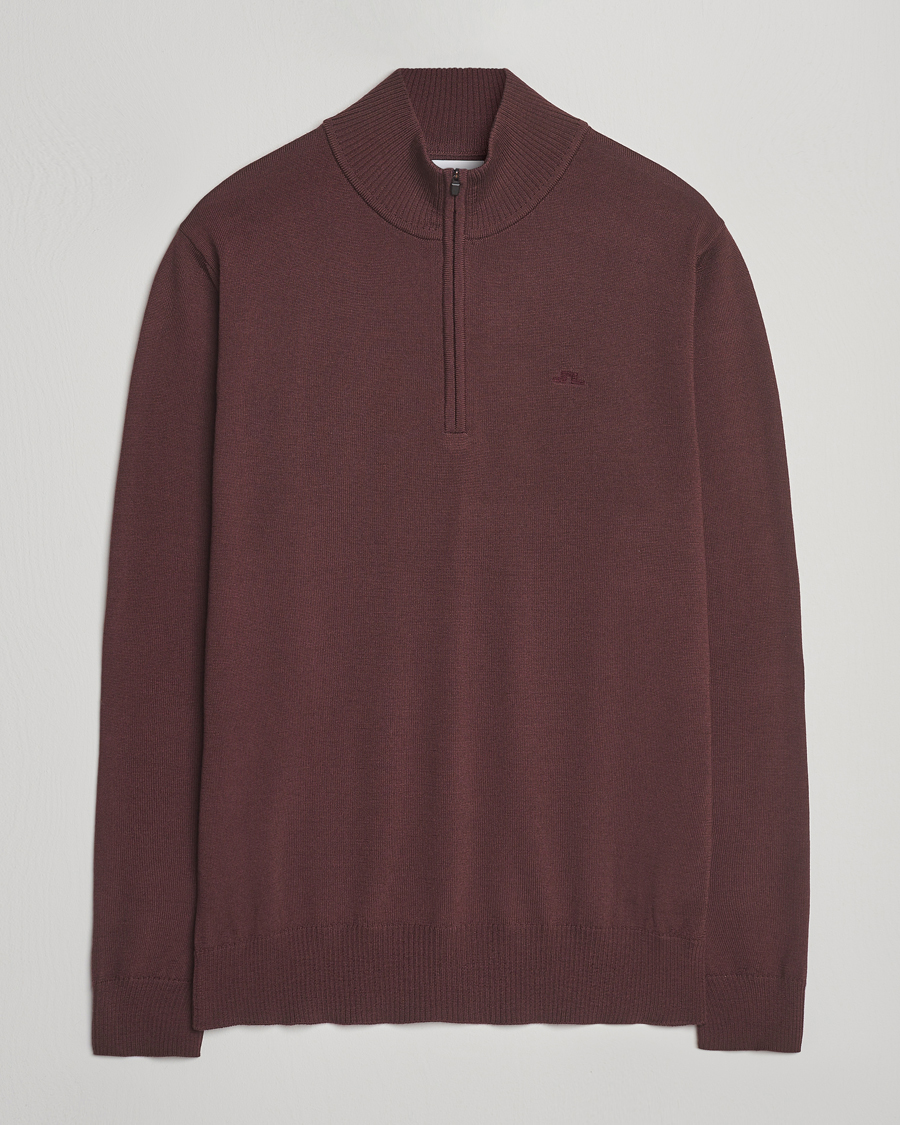 J.Lindeberg Kiyan Merino Half Zip Huckleberry