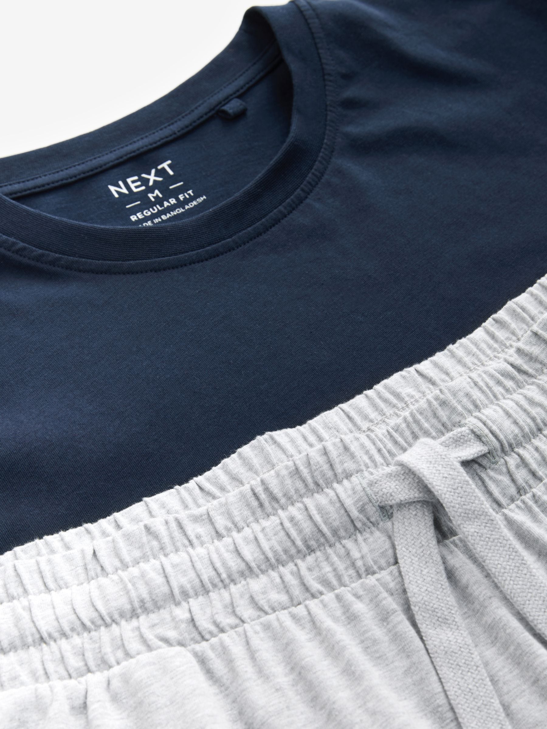Marineblauw/gemêleerd grijs - Jersey pyjama