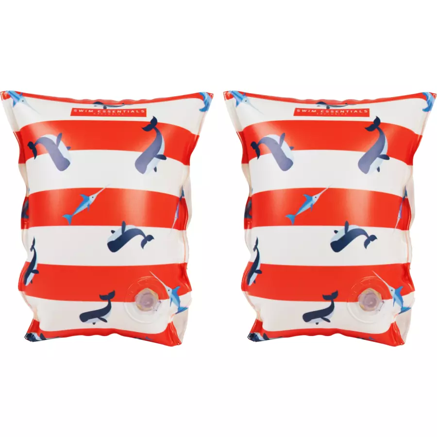 Swim Essentials Red White Whale Schwimmflügel 0 bis 2 Jahre