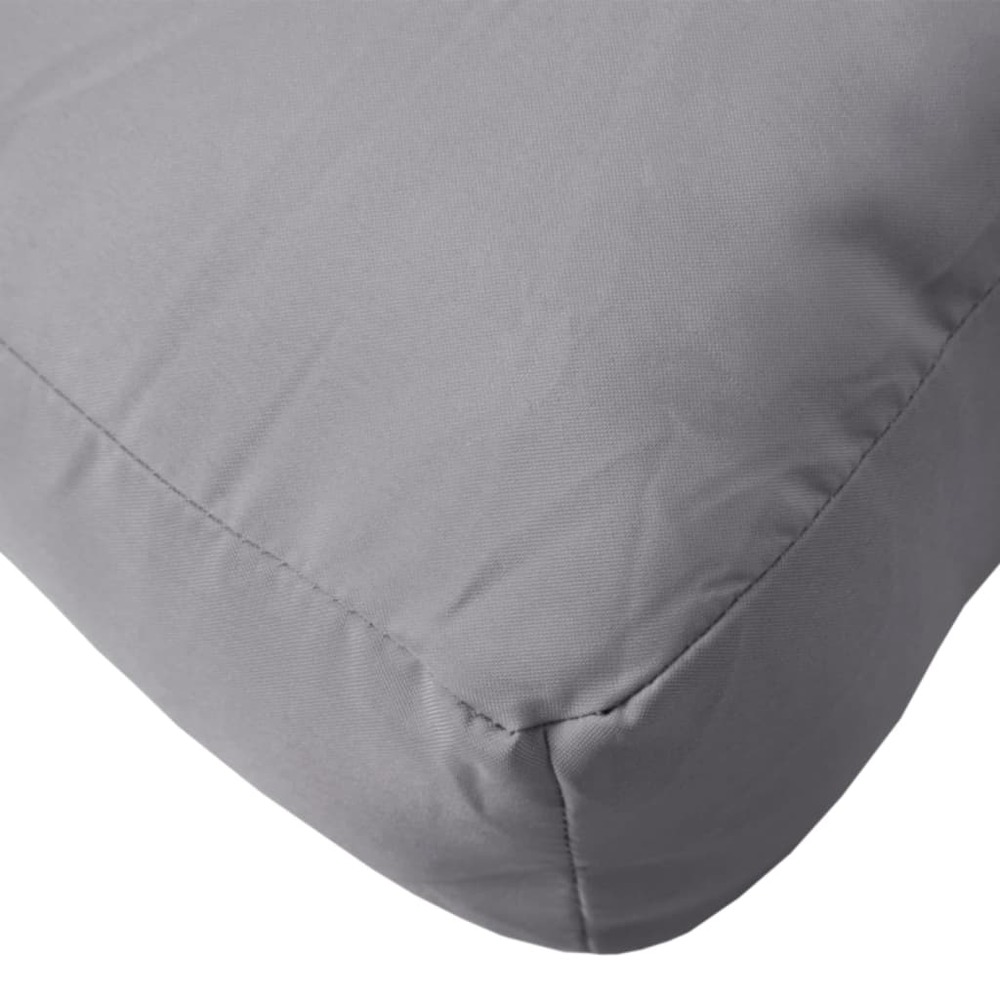 Coussins de palette 2 pcs gris tissu