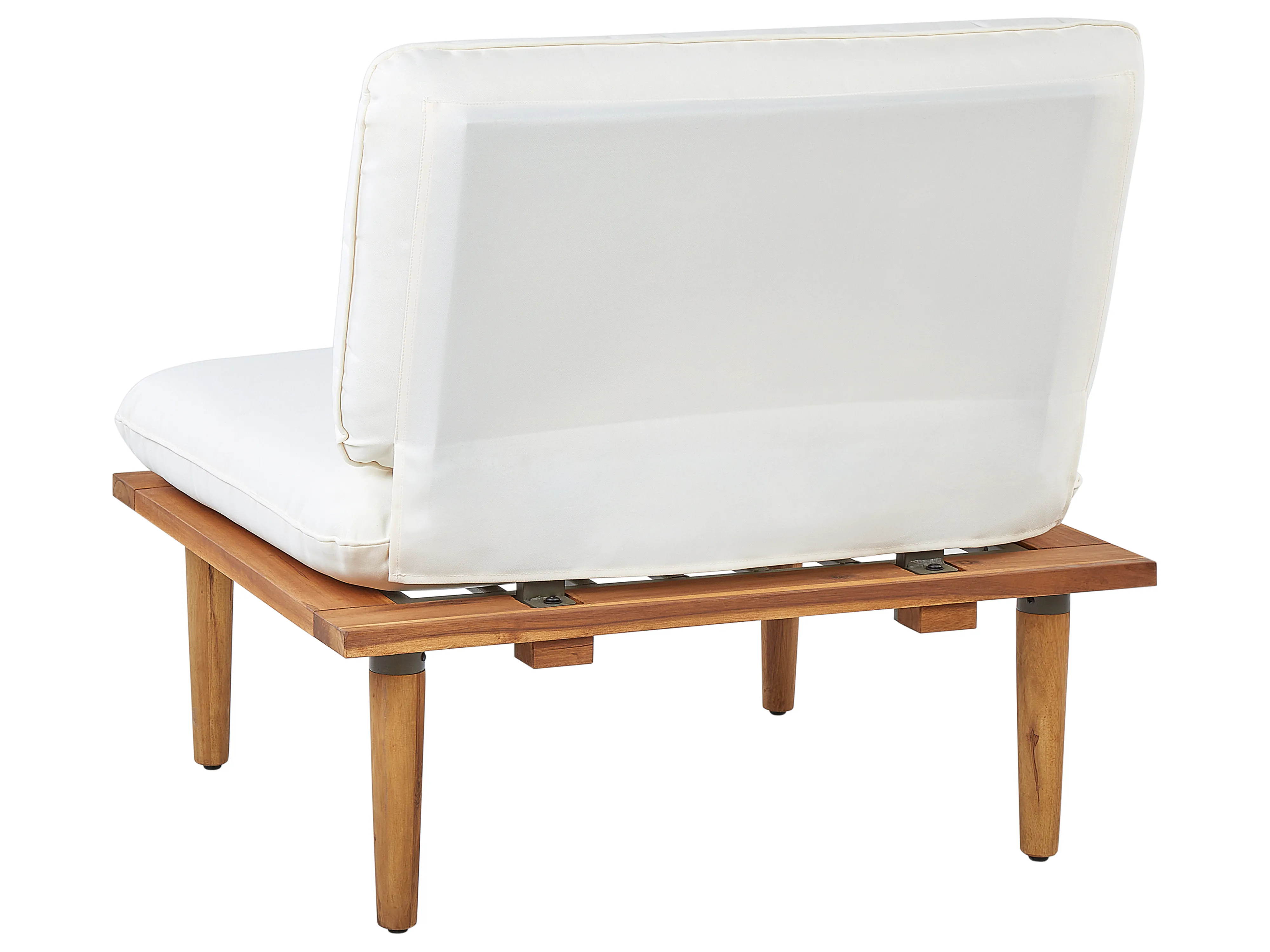 Loungeset met tafel 4-zits FRASCATI modulair Gecertificeerd acaciahout Gebroken wit
