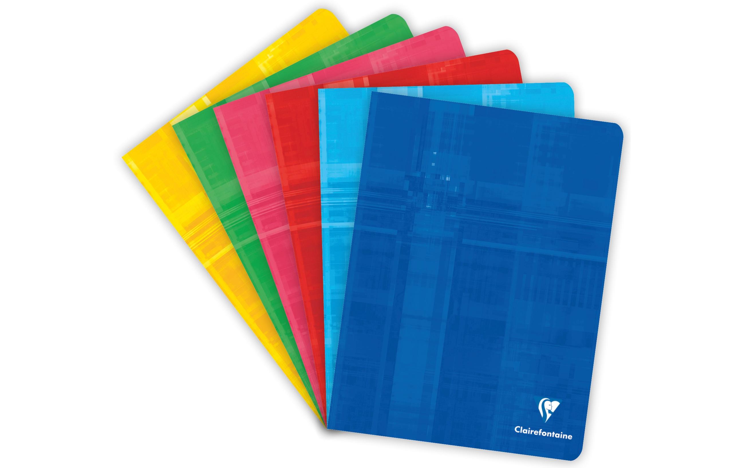 Schulheft 48 Blatt, 17x22 cm, kariert, assortiert, 10 StückSchulheft im Format 17 x 22 cm