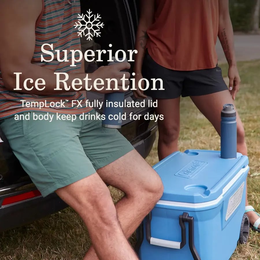 Atlas Series 62-Quart Wheeled Cooler With Wheels