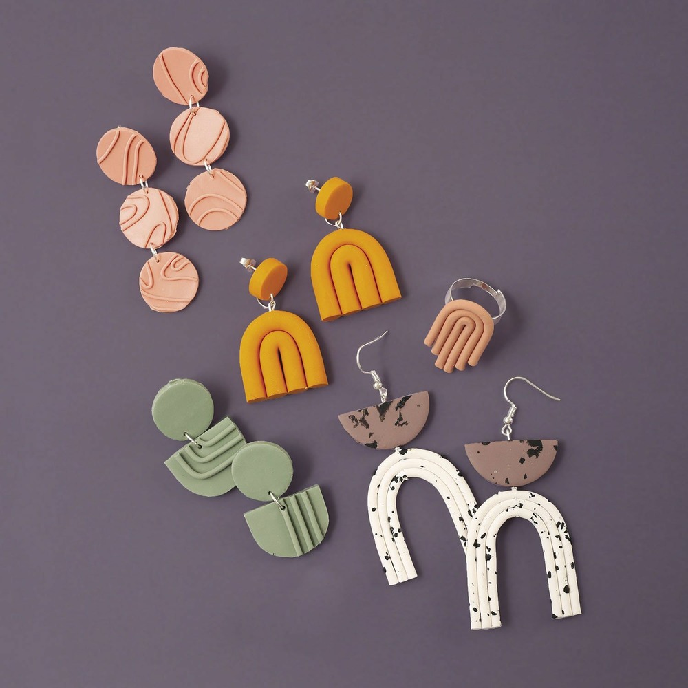 Coffret diy bijoux line art en pâte polymère