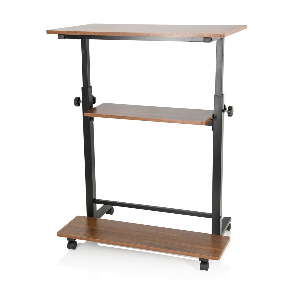 Stehschreibtisch WORKSTATION II Melaminharzbeschichtete Spanplatte, Gestell pulverbeschichteter Stahl hjh OFFICE