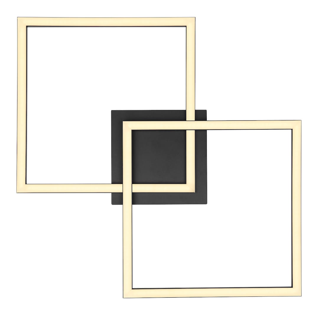 TINY Deckenlampe schwarz 67246-36, B/H/T: 47 x 5,8 x 47 cm, Kunststoff, Metall
