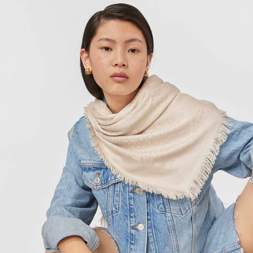 Pañuelo Kaos Mini Jacquard bege