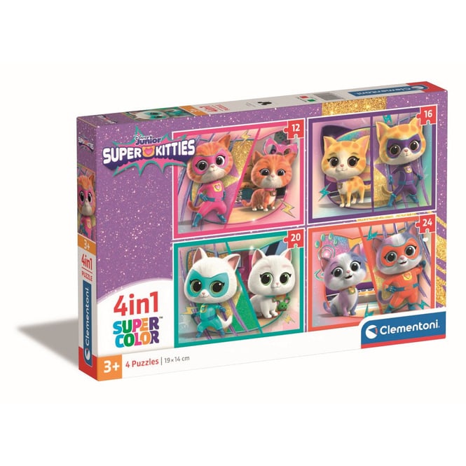 Disney Junior - Super Kitties - 4in1 Puzzle - 12+16+20+24 Teile