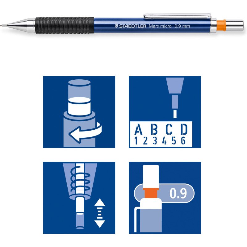 Portemine Staedtler Mars 775 Staedtler pointe 0,9 mm