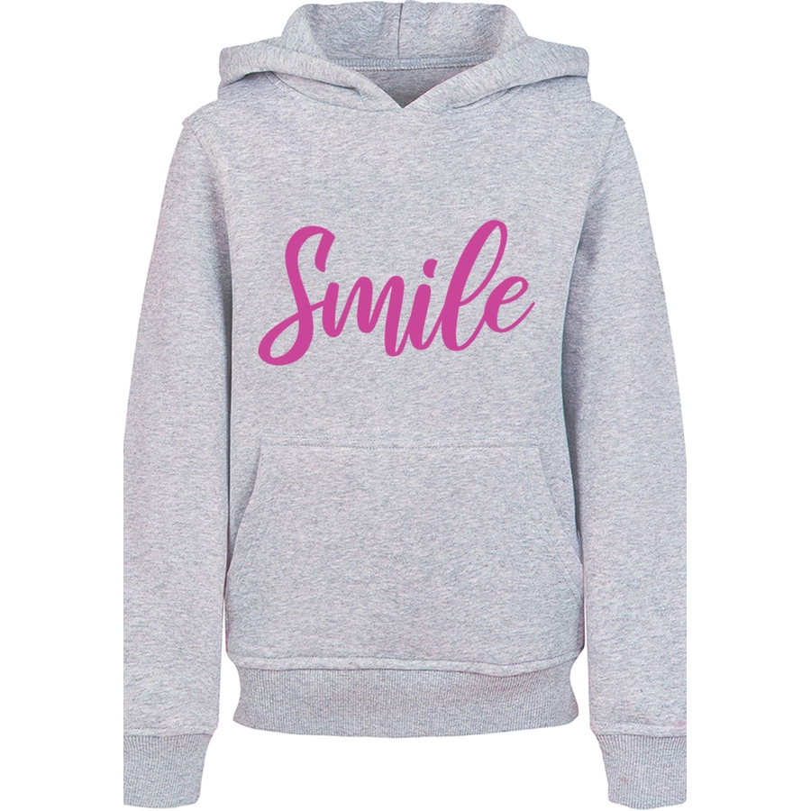 F4NT4STIC Hoodie Pink Smile UNISEX HOODIE heather grey