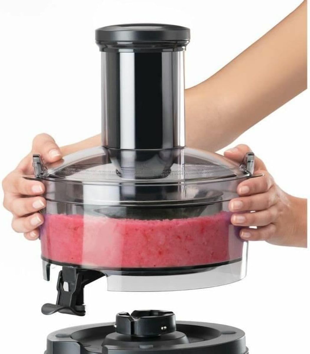 nutribullet Entsafter, Kaltentsafter, Obst- und Gemüseextraktor, Fruchtsaftpresse, Täglicher Gebrauch, Leicht zu Reinigen, 1,5 L Fruchtfleischbehälter, NBJ100G, Black
