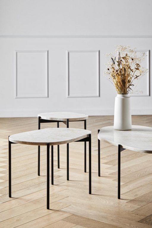 Woud La Terra bijzettafel small ivory travertine