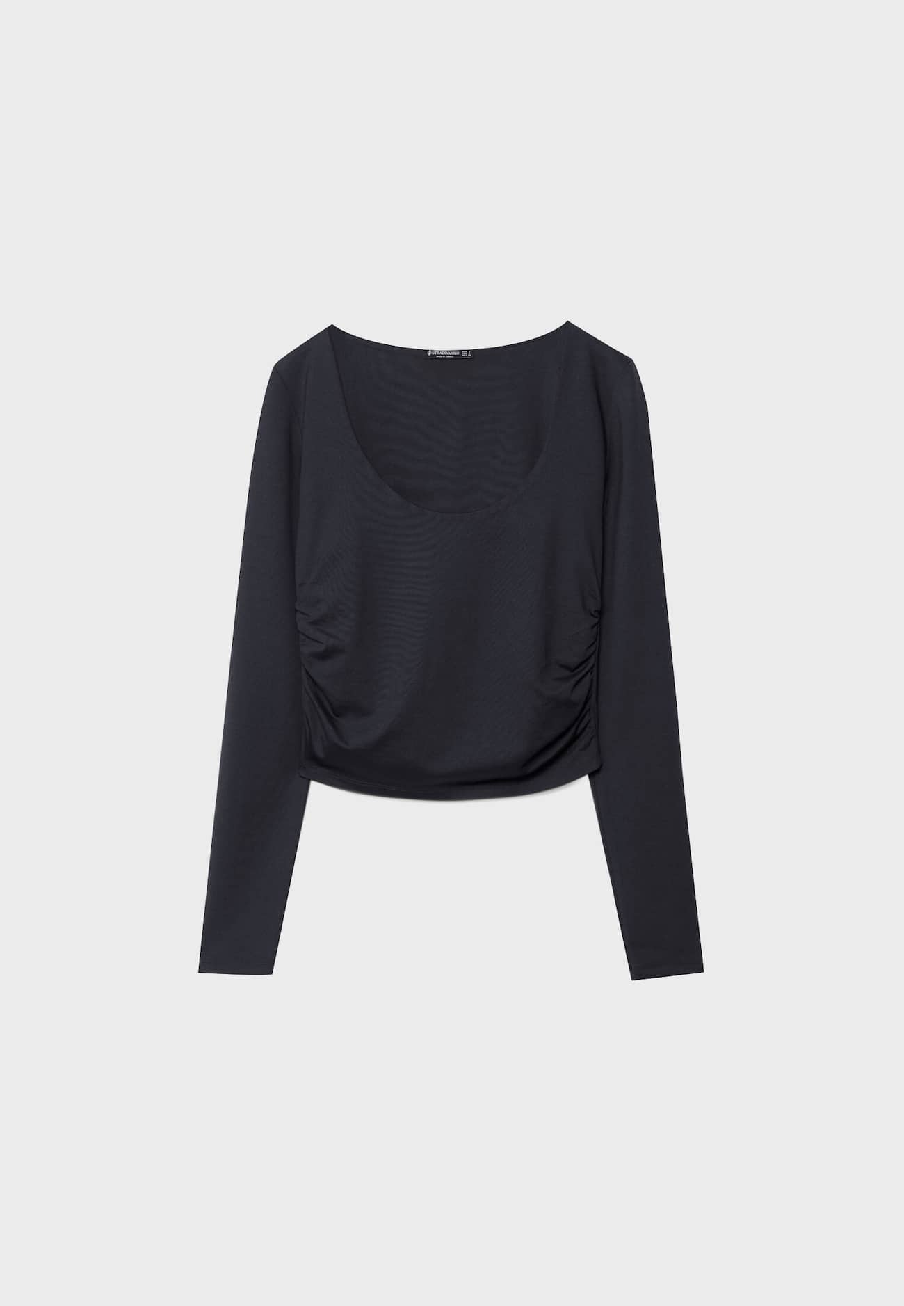Camiseta de poliamida com franzido