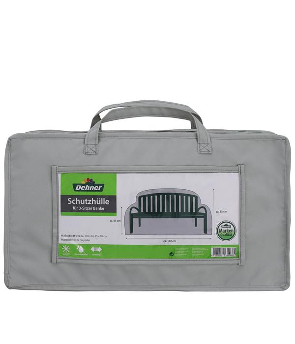 Dehner Abdeckhaube für 3-Sitzer Bank, grau,