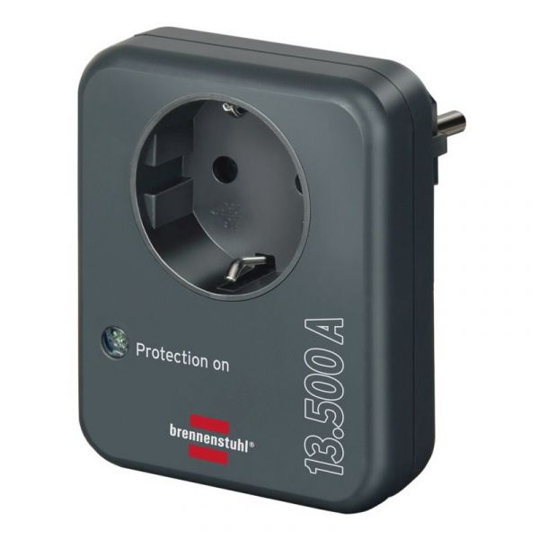 Brennenstuhl Ficha Adaptador Protegido Contra Subidas de Tensão 13.500A Antracita - A1945652101506996