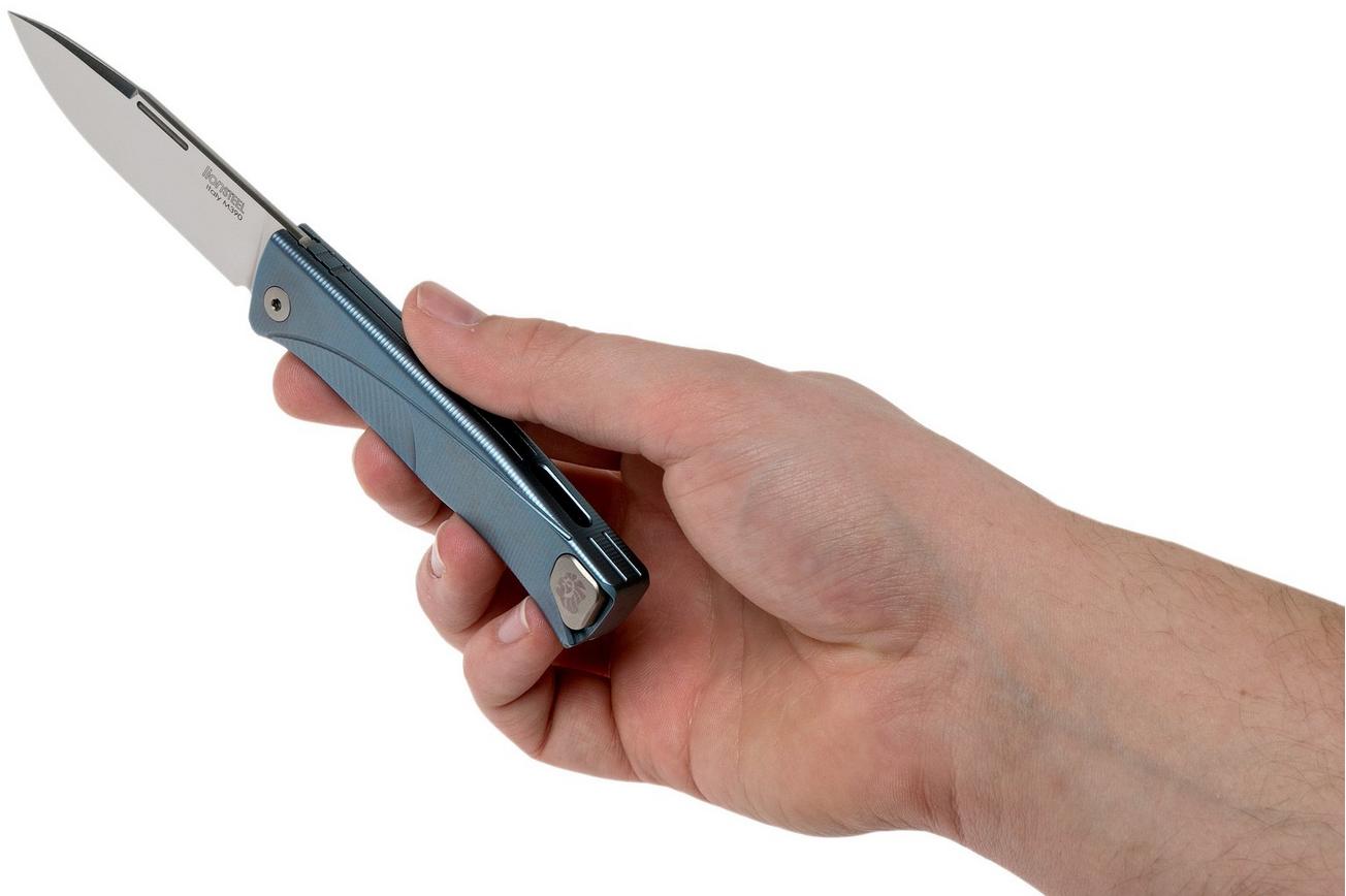 LionSteel Thrill blue titanium integral slipjoint zakmes