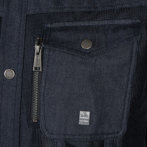 Helstons - Blouson Western Air coton mesh Bleu
