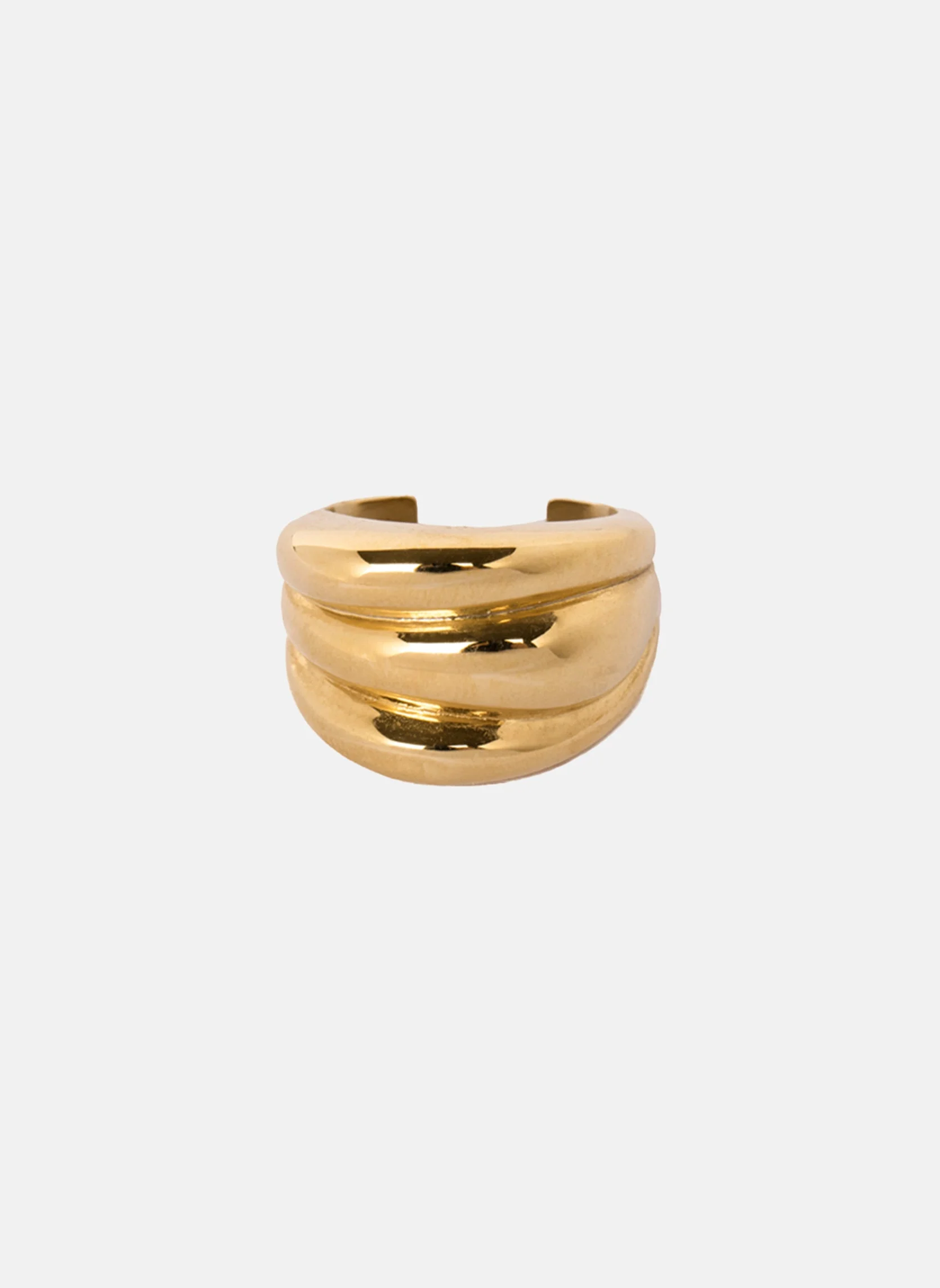 AMPHA - Bague large amorpha | Doré