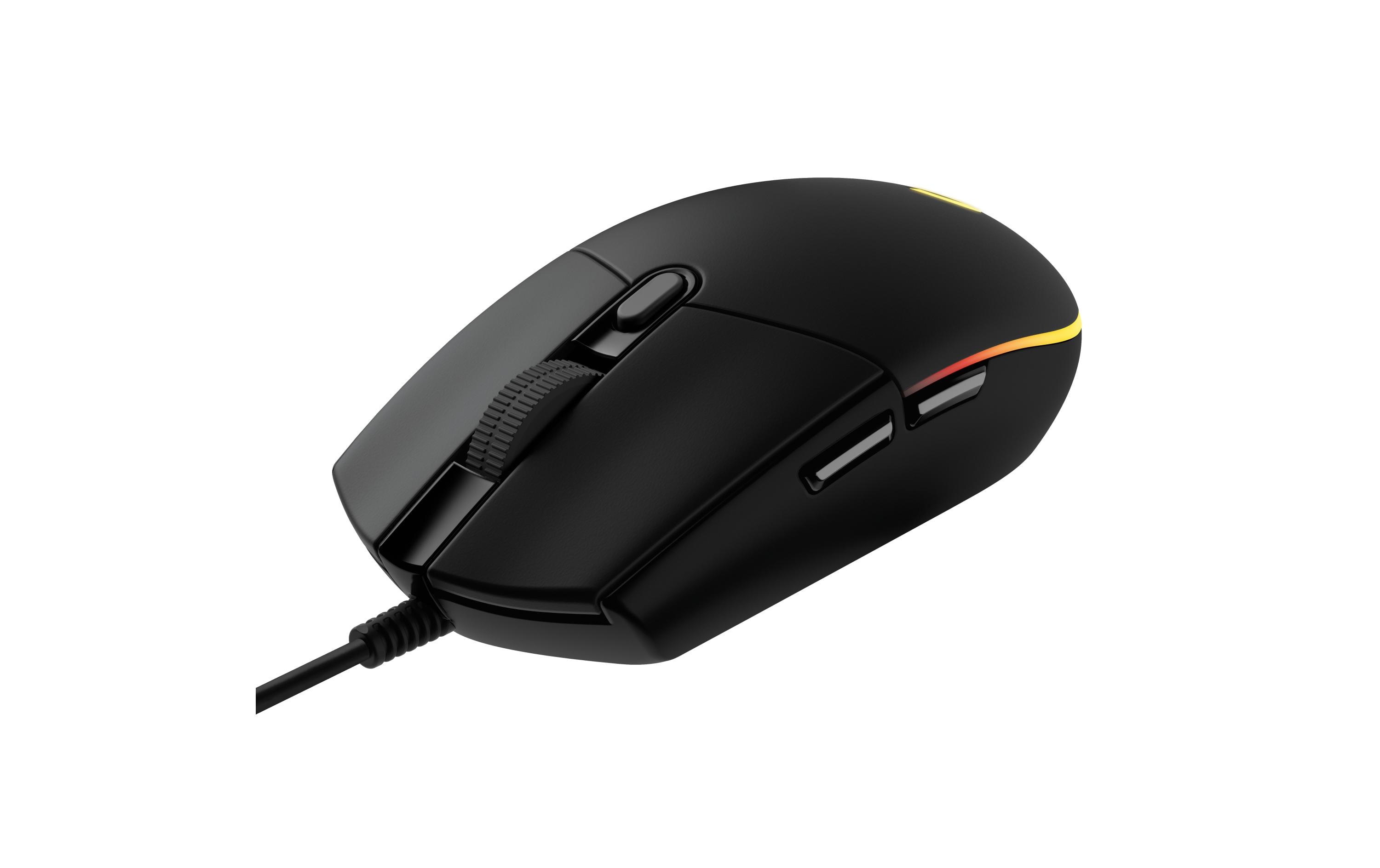 Gaming-Maus G203 Lightsync SchwarzReaktionsschnelle und leichte USB-Gamingmaus