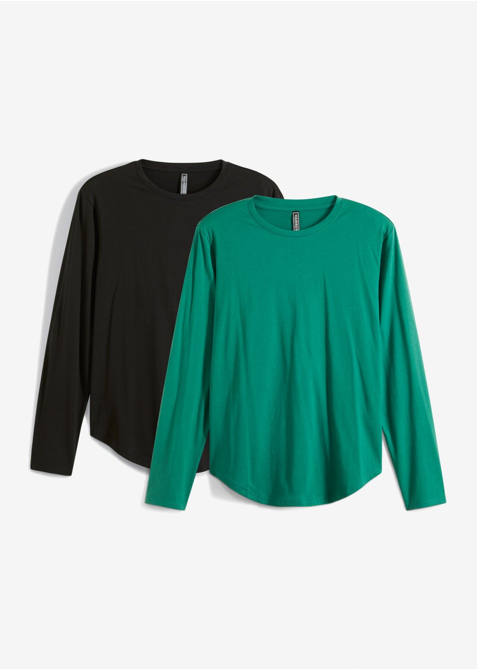 Lot 2 T-shirts manches longues en coton