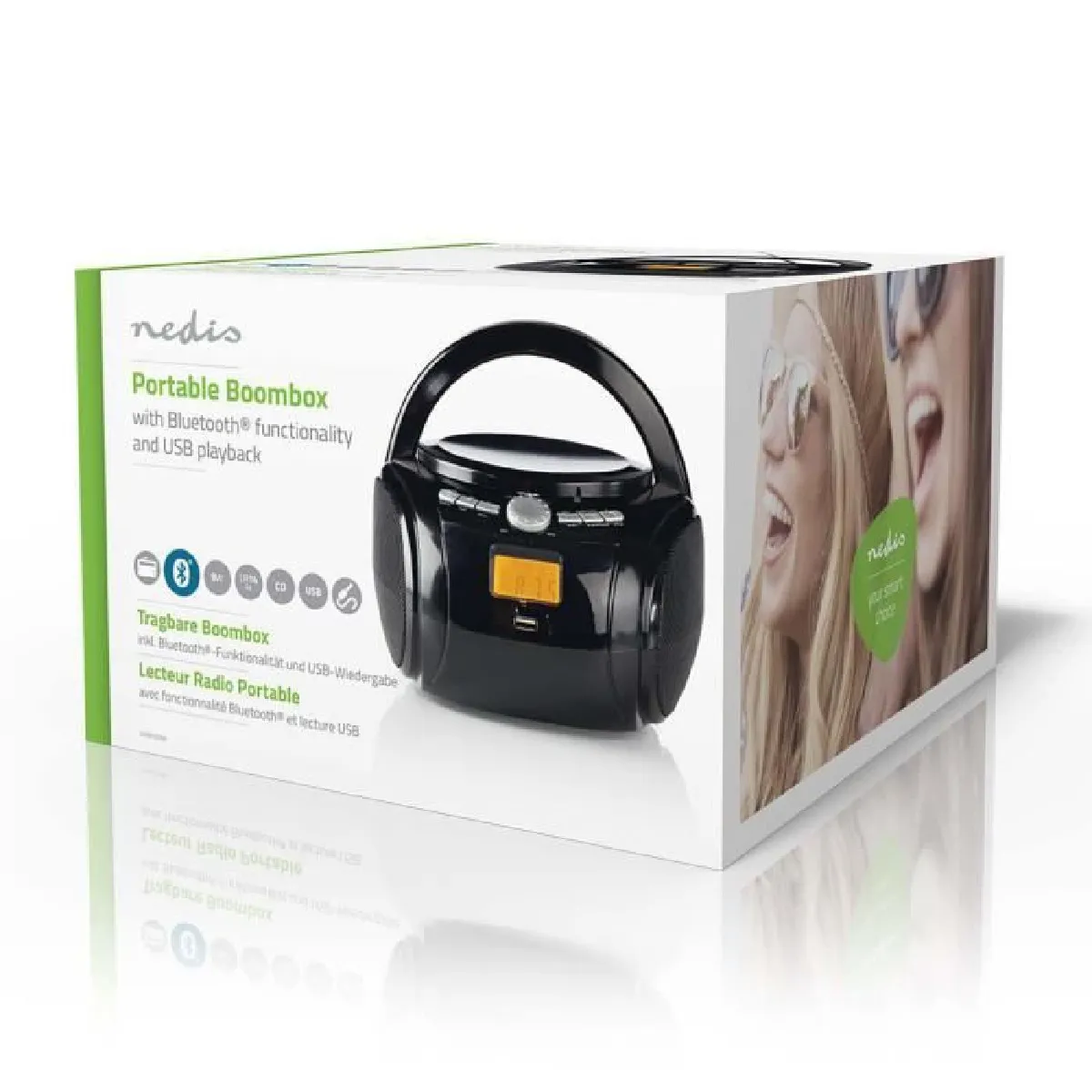 N/C Lecteur CD Portable Stéréo 9W