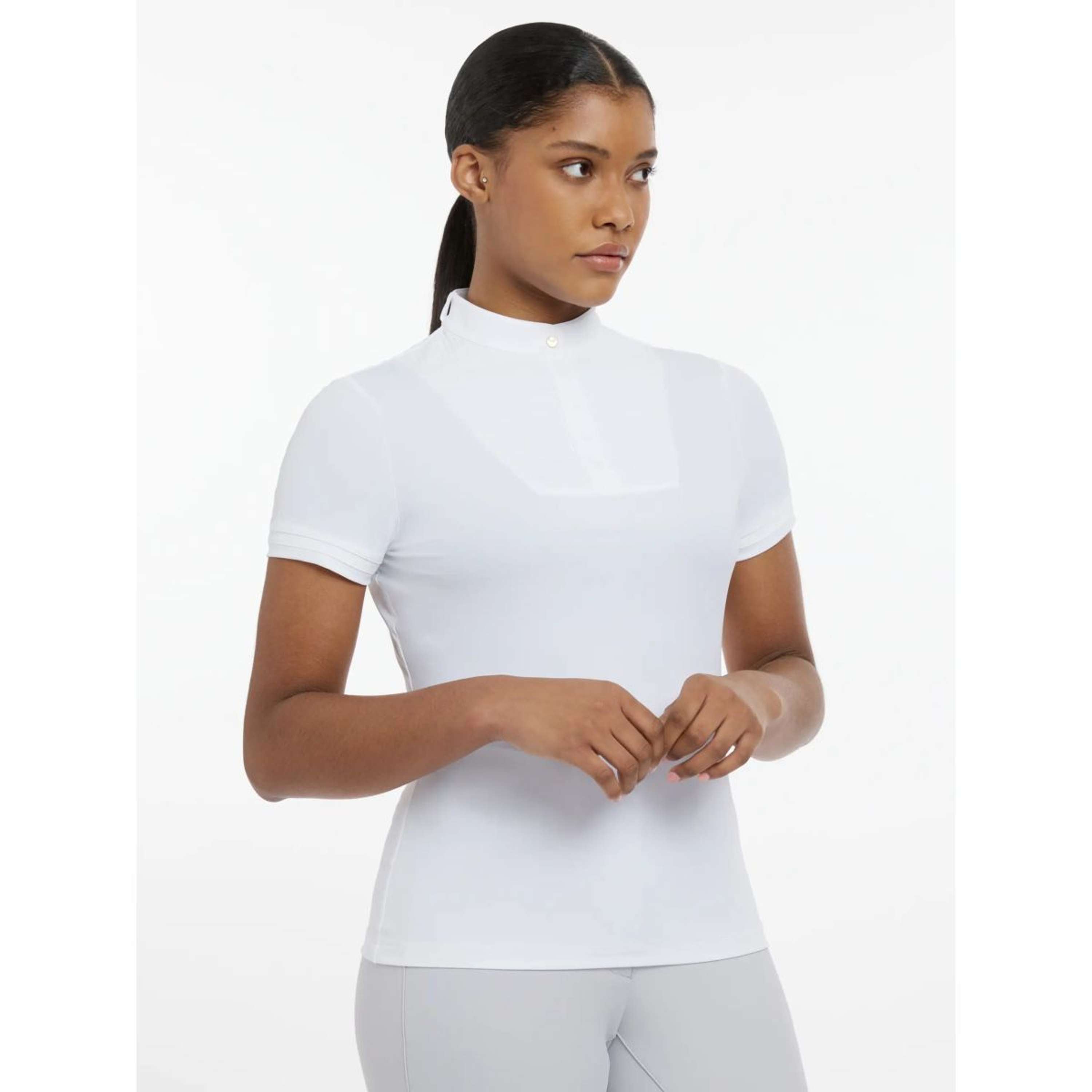 LeMieux Wedstrijdshirt Sophia Korte Mouwen Wit