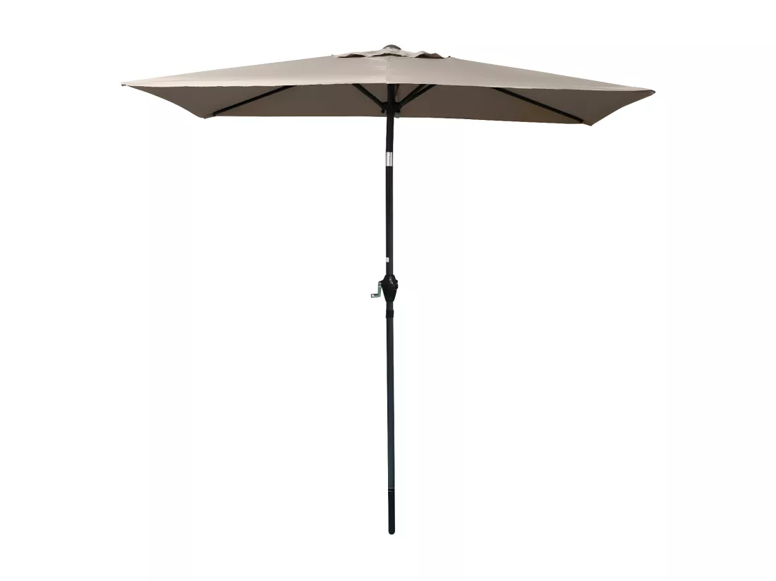 Parasol inclinable rectangulaire taupe 135x210cm
