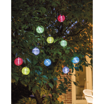 LED solar lampions gekleurd 10-pack