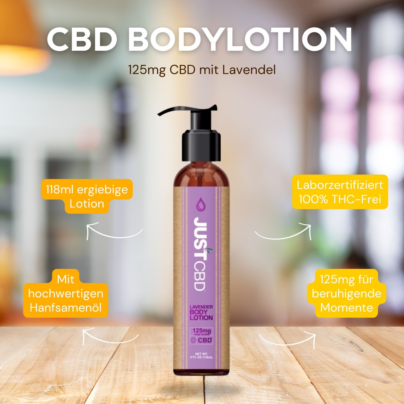 Weedness CBD-Körperlotion mit Hanfsamenöl und Lavendel