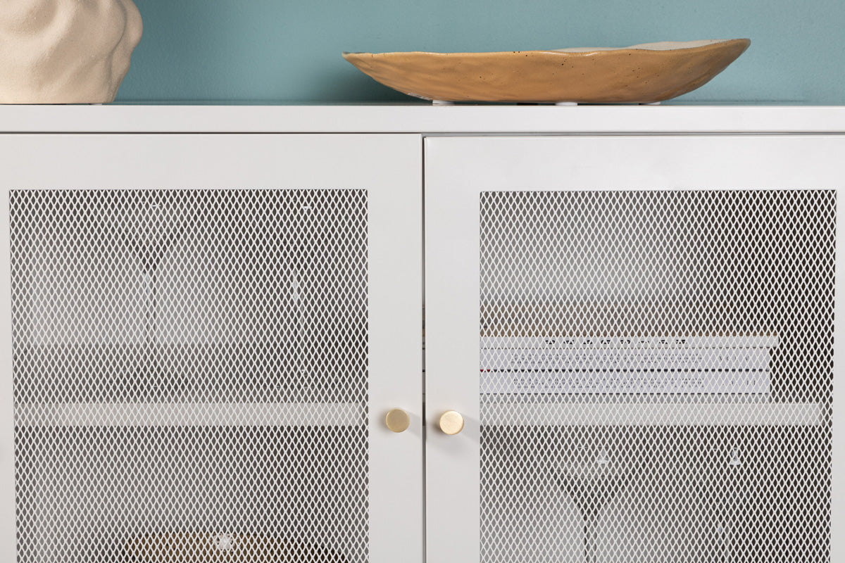 FjÃ´rd - Dressoir Wit 120cm - Staal - Malla